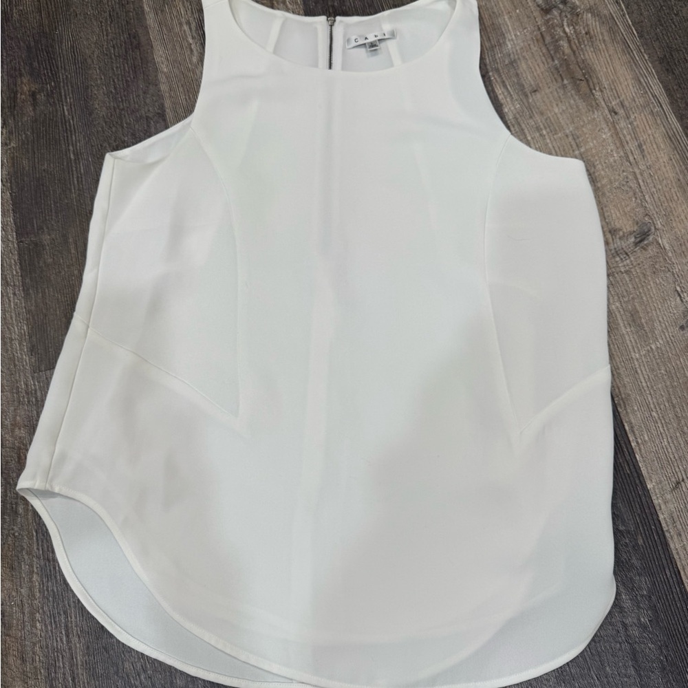 CAbi White Sleeveless Camisole Shell Top